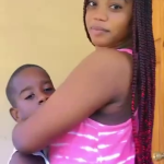 Letting Small Boy Grab Her Ass