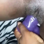 Masturbating With Purple Dildo